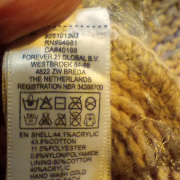 Love 21 Open Face Cardigan with dropped hem Threaded with Sequins - Picture 5 of 8